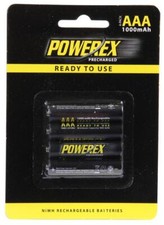 BATTERY,PRE-CHARGED NIMH AAA 1000MAH 4PK - POWEREX 7.32 per battery