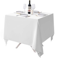 Square Tablecloth for Square or Round Tables 100 Polyester 85x85 Inch Table ...
