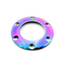 Steering Wheel Horn Button Cover Neo Chrome Universal Fit For 6 Bolt Pattern