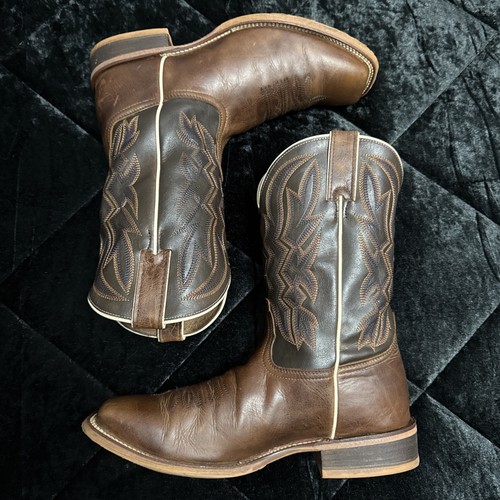 Vintage Nocona Brown chocolate Leather Cowboy Western Boots-Men's 10.5 EE, $175 - Photo 4