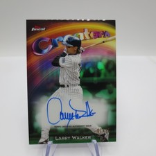 2025 Topps Finest Larry Walker Creators Auto Green 07/75 Rockies