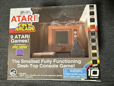 Atari 2600 Tiny Arcade Worlds Smallest Mini Micro Console TV 10 Games New 2021