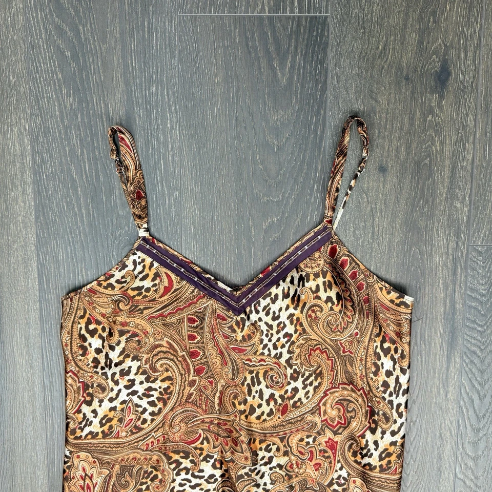 Винтажная ночная рубашка Morgan Taylor Intimates с леопардовым принтом длинная длина XL - Изображение 2 из 4