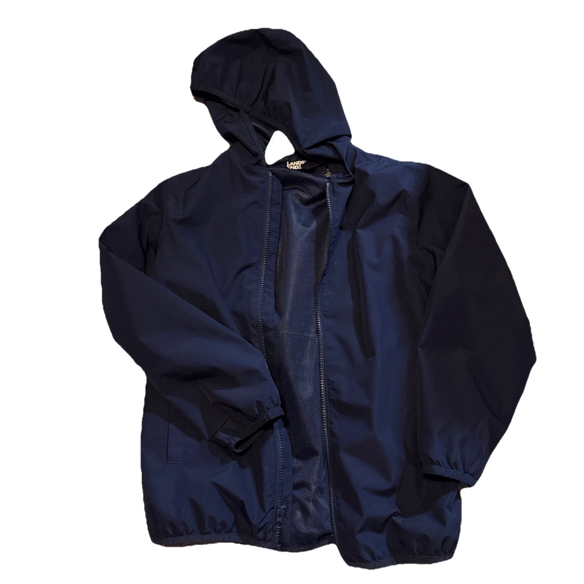 Pull Polaire Lands' End Bleu 1/4 Zip - Taille M (10-12 Ans) Unisexe Fille/garçon