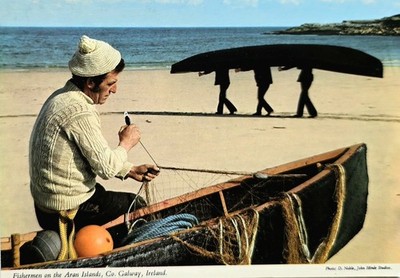Aaram Islands Galway Ireland old card