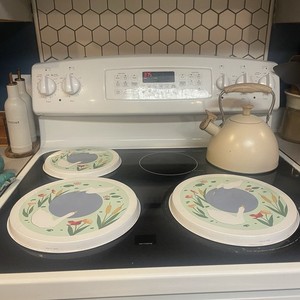 Vintage 1980’s Geese Stove Top Burner Covers Made In Taiwan Set Of 3