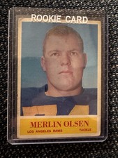 Merlin Olsen 1964 Philadelphia Football Rookie Card #91. rookie card picture
