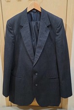 Vtg alexander USA Made 42L 34×31 Gray Striped 100% Wool Mens Jacket Pants Suit