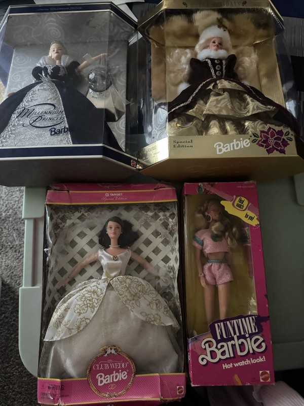 Lot Of Barbie's-Damaged Boxes