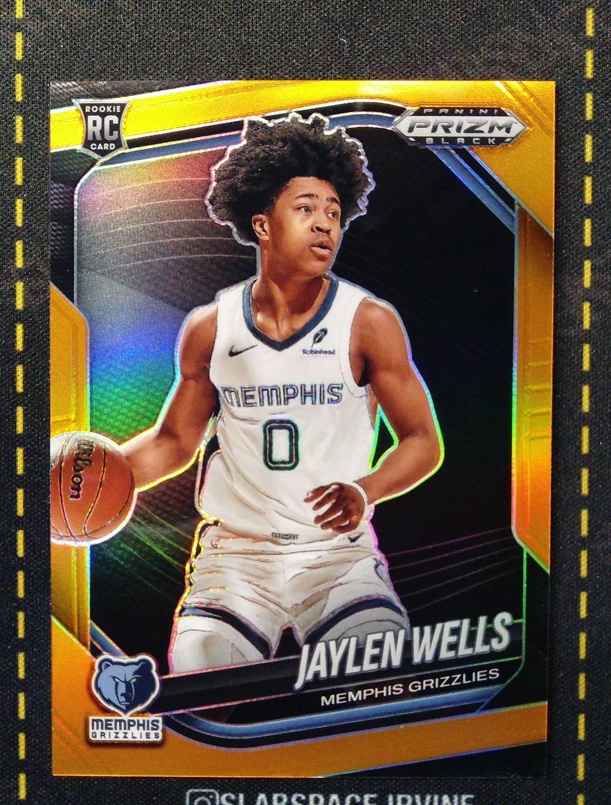 2024-25 PRIZM BLACK #34 JAYLEN WELLS ORANGE PRIZM /49 (CD