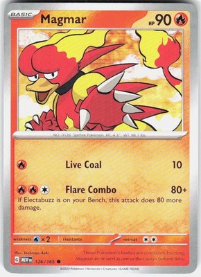 Magmar Common 126/165 151 Pokemon Near Mint