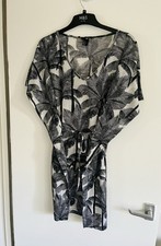 H&M Palm Print Beach Tunic Dress Size M UK 12–14 Summer Cover Up