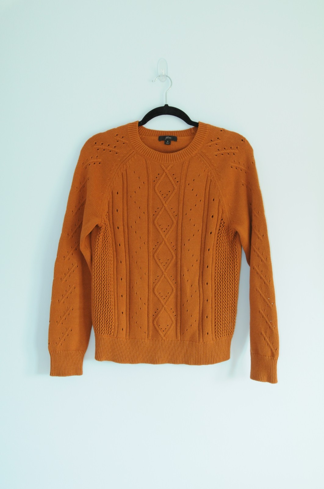 J.Crew Burnt Orange Crew Neck Knit Sweater - Women's Small