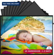 4x6 Magnetic Picture Frames for Refrigerator Photo Display, Black
