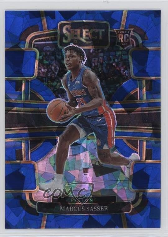2023-24 Panini Select Concourse Blue Cracked Ice Prizm Marcus Sasser #70 0zb7