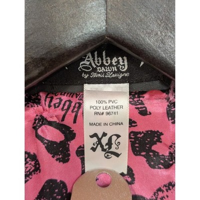 Abbey Dawn by Avril Lavigne XL Black Vegan Leather Moto Jacket