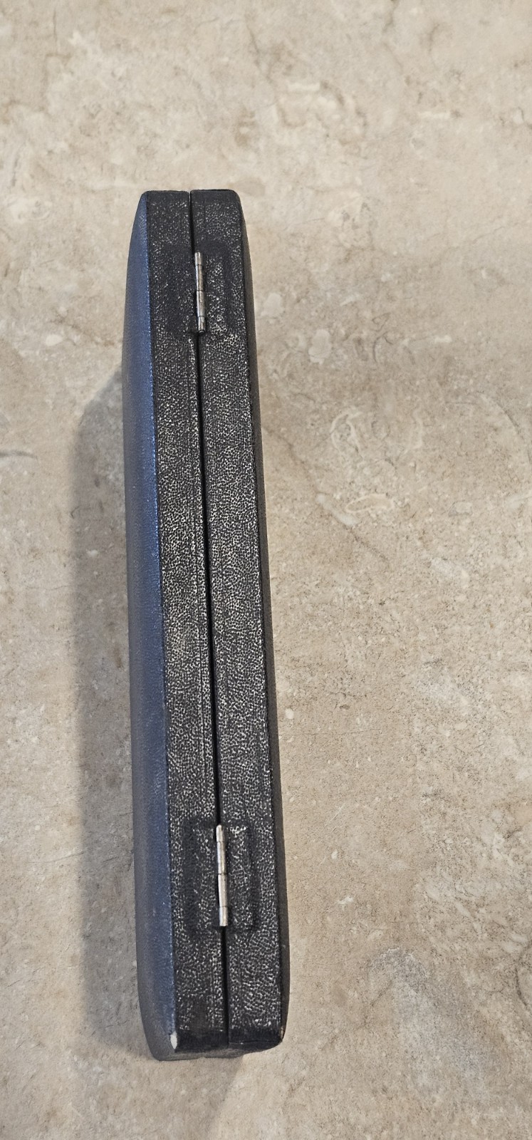 Brown & Sharpe micrometer No. 48 with black hard case, two flat rectangular faces, and white screw hole.