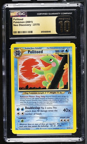 Politoed (Unlimited) graded CGC 10 for sale on eBay