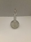 Ship’s Decanter Vtg BohoClear Cut Glass W Diamond Cut Pattern & Original Stopper — photo 1
