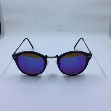 VINTAGE REVO Circle Executive 953-001 Matte Black Frame w/Blue Mirror. RARE