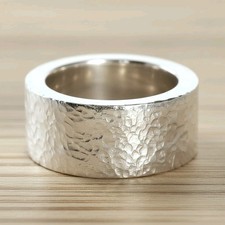 Hammered CUSTOM 999 Silver Ring 31g 1Oz Ancie...