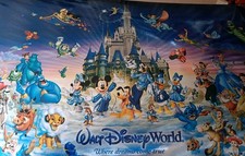 Walt Disney World Poster Where Dreams Come True Character Unused 34"�14" Unused