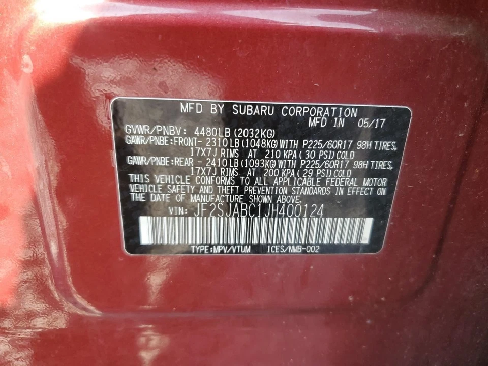 2018 Subaru Forester Driver Side Mirror Assembly Power Heated Used OEM 3654652 - Изображение 4 из 4