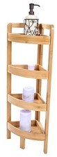 31.5" 4 Tier Bamboo Corner Storage Shelf By Slatted