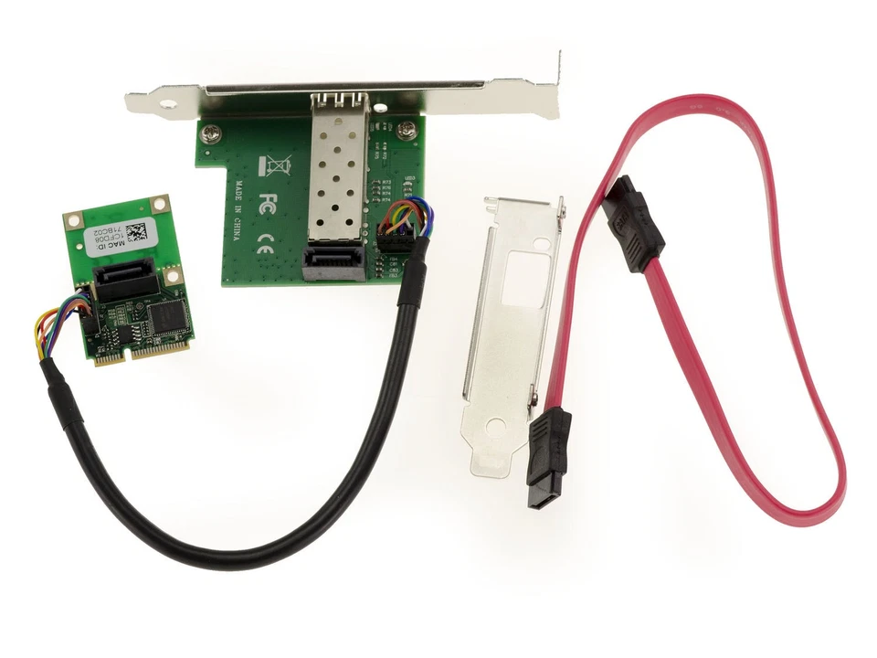 Scheda Mini PCI EXPRESS MiniPCIE SFP LAN GIGABIT ETHERNET - INTEL I210 - Immagine 2 di 2