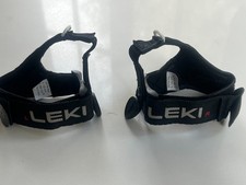 Leki Trigger S Ski Pole Straps R and L; Junior S/M/L — Black