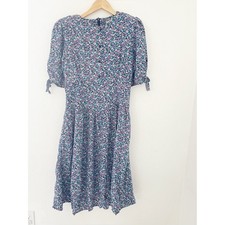 Vintage Karin Steven's floral cottagecore midi dress size medium