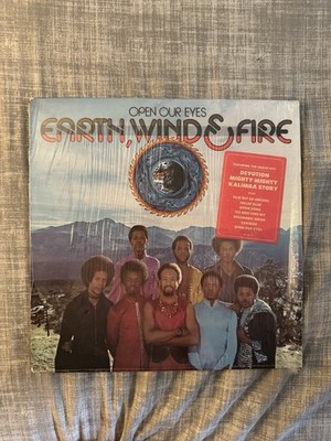 Earth Wind & Fire Open Our Eyes Vintage Vinyl LP 1974 hype sticker