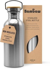 New Stainless Steel Water Bottle 16/32 Oz Non-Insulated Single Wall Metal Water