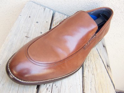 JOHNSTON MURPHY Casual Dress Shoes Cognac Brown Leather Slip  display picture 3