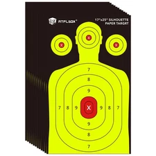 Silhouette Paper Target for the Range, 17X25 Inch High Visibility Target Paper f