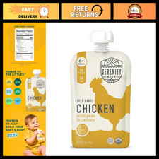 Organic Chicken Baby Food Pouch - High Protein Toddler Meal, No Added Sugar, 3.5
