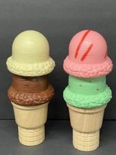 Melissa  Doug Scoop Serve Ice Cream Counter REPLACEMENT Cones  Scoops 6 PC LOT