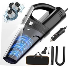 Car Vacuum, Portable Vacuum Cleaner with Powerful 7000PA Suction, DC 12V Black