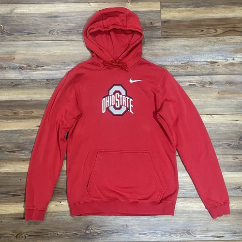 Nike Ohio State Buckeyes Red Athletic Fleece Hoodie Sweatshirt Women's Medium