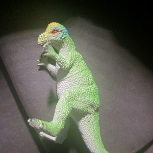Boley Vintage Soft Body Plastic Dinosaur Toy Pachycephalosaurus Used.