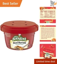 Beef Ravioli in Pasta Sauce Microwaveable Bowls 12 Pack 7.5 OZ