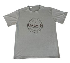 Psalm 91 Christian T-Shirt God Is My Refuge Shield Faith Tee Size XL Jesus New