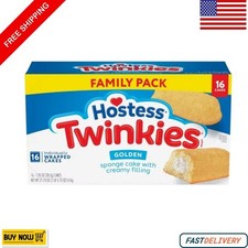 Hostess Twinkies Snack Cakes Golden Sponge Cake with Cr me Filling 10-Count