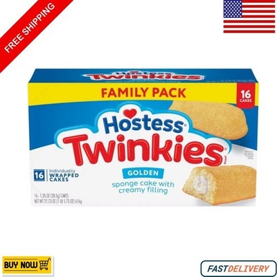 Hostess Twinkies Snack Cakes | Golden Sponge Cake with Crème Filling | 10-Count 