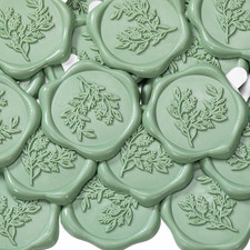 Eucalyptus Wax Seal Stickers, 50Pcs Sage Green Envelope Seals