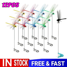 12Pcs Indoor  Outdoor Fake Dragonfly Rod Clip, Dragonfly Clip Bug Repellent, 3D