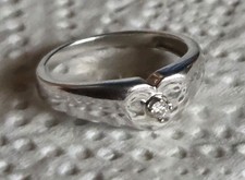 Süsser Diamant Brilliant Ring 375er Weißgol...
