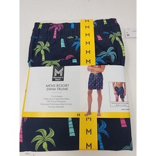 Member's Mark Mens Resort Swim Trunks Navy Poly Blend Casual Size Medium