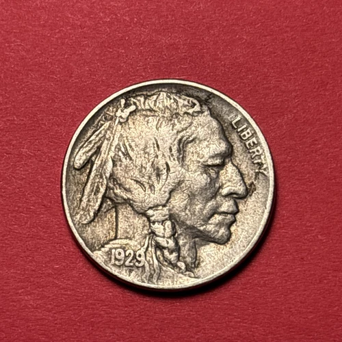 (1) Beautiful Toned Antique 1929-S Buffalo/Indian Head Nickel XF-EXTRA FINE FULL
