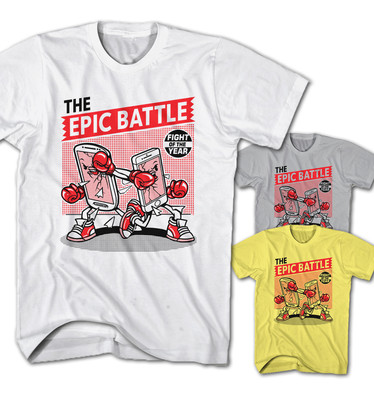  Herren T-Shirt Smart Phone The Epic Battle Mobile App Neu S-5XL EB28815 